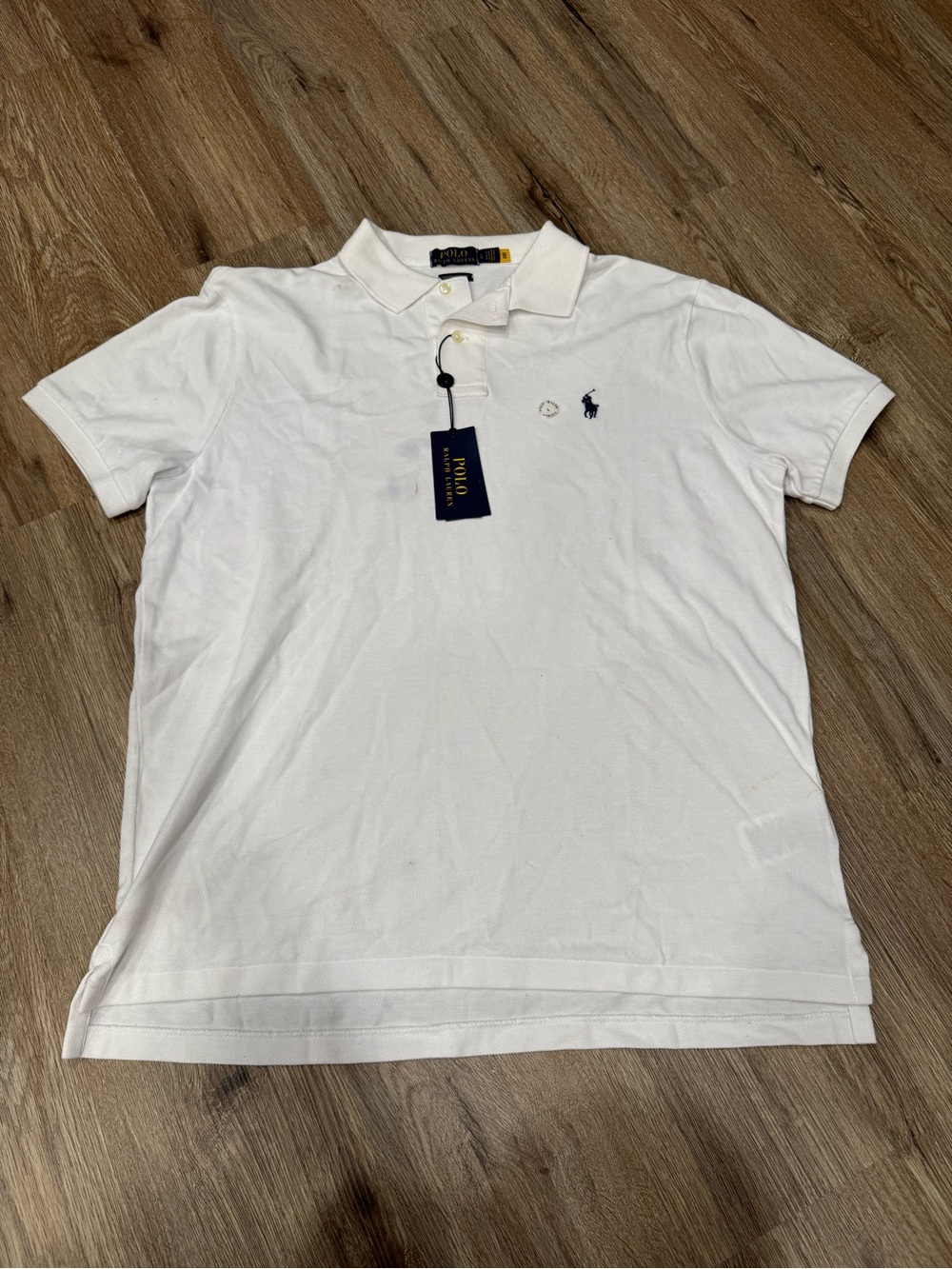 Polo by Ralph Lauren White Short-Sleeve Classic Polo with Navy Pony